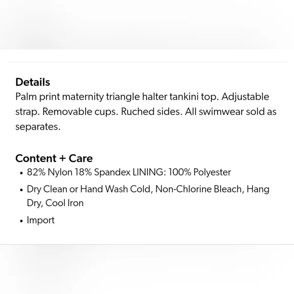 Pinkblush Maternity Tankini Top - Picture 5 of 8